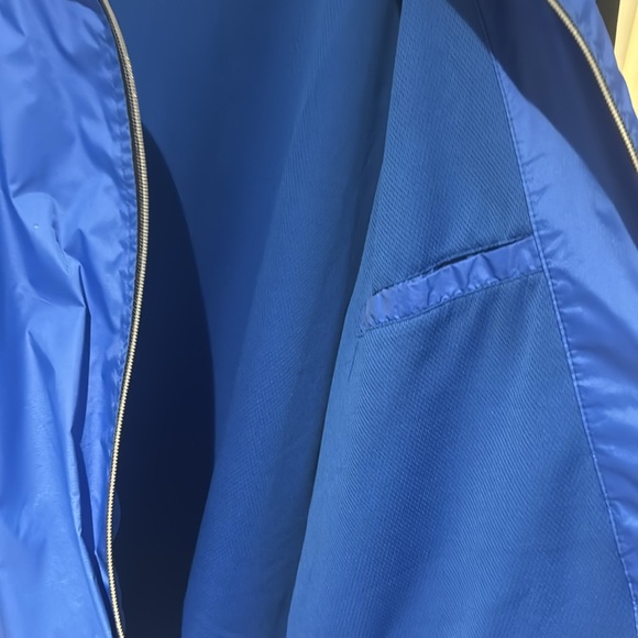 Champion Vintage Blue Black Mesh Lined Thin Zipper Jacket Windbreaker Workout - Picture 9 of 9